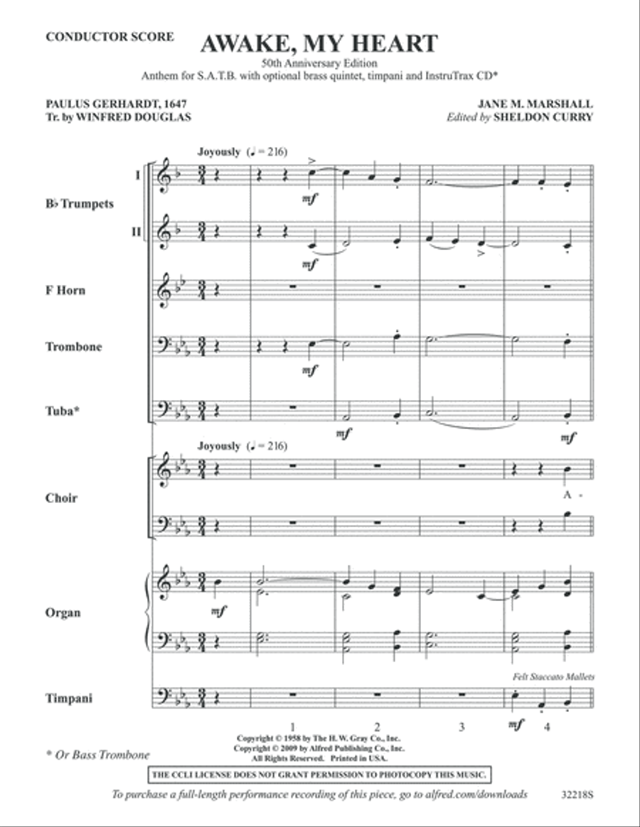 Awake, My Heart Choir scores gallery preview page 2