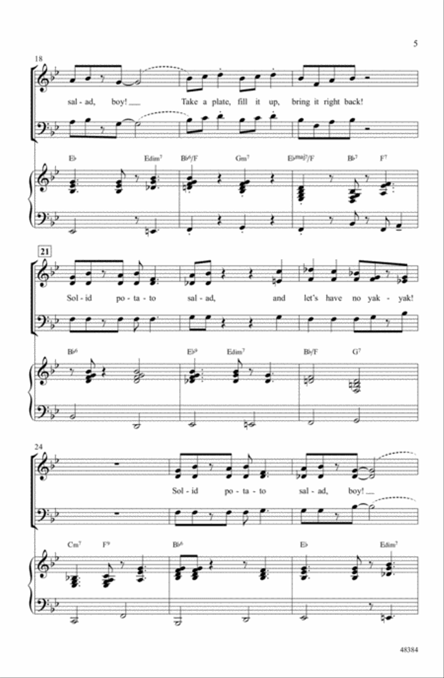 Solid Potato Salad Solid Potato Salad Choir scores gallery preview page 3