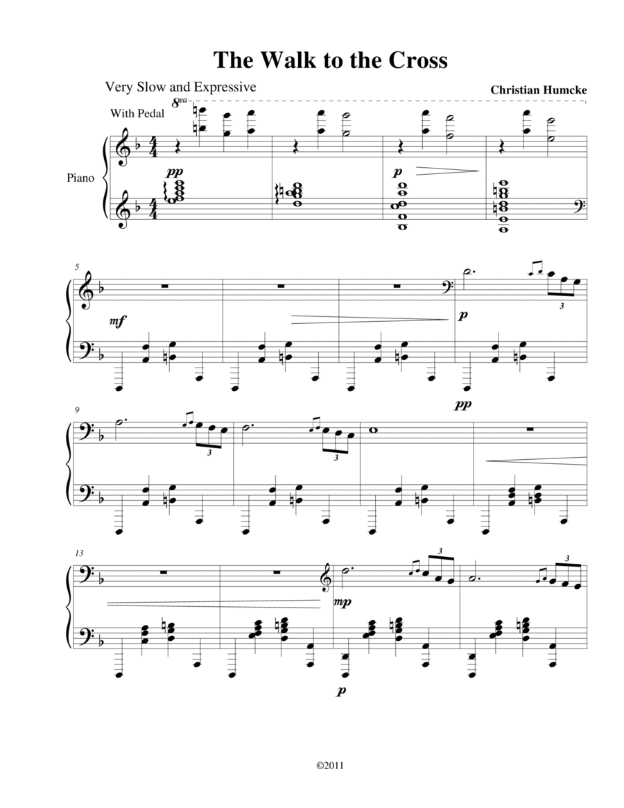 The Walk to the Cross Small Ensemble scores gallery preview page 1