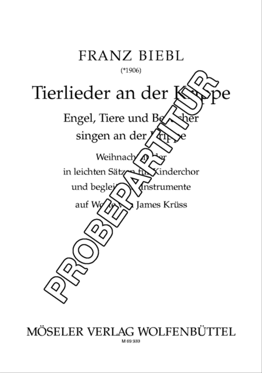 Tierlieder an der Krippe Tierlieder an der Krippe Children's Choir scores gallery preview page 2