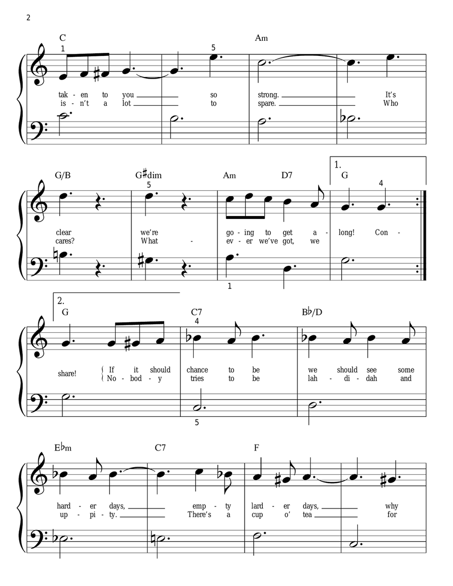 Consider Yourself Easy Piano scores gallery preview page 2