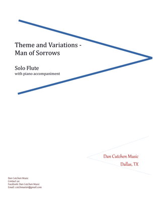 Book cover for Flute - "Man of Sorrows" Theme and Variations
