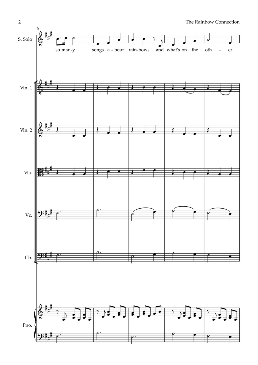The Rainbow Connection Large Ensemble scores gallery preview page 2