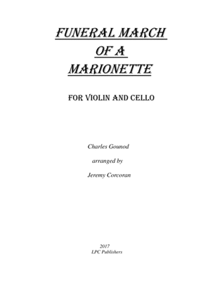 Book cover for Funeral March of a Marionette for Violin and Cello