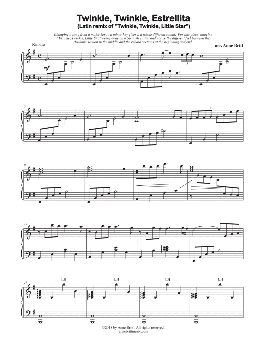 Twinkle, Twinkle, Estrellita (Latin remix of 