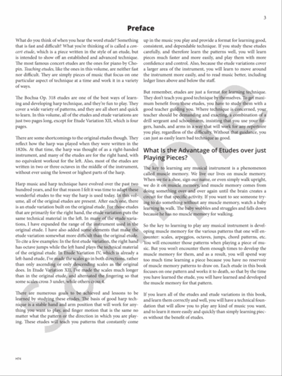 Bochsa Revisited - 40 Easy Etudes, Op. 318 - Vol I Harp scores gallery preview page 4
