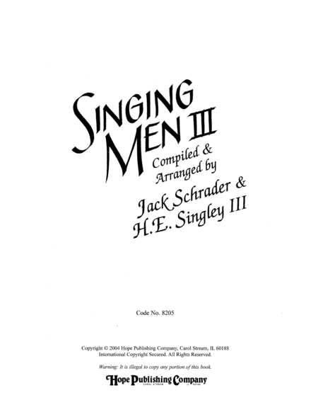 Singing Men, Vol. 3