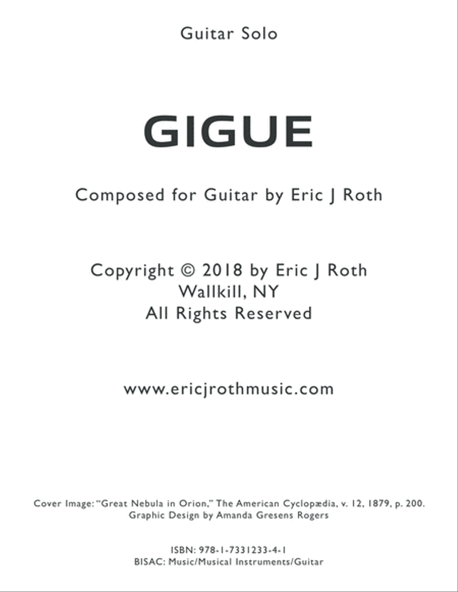 Gigue Classical Guitar scores gallery preview page 2