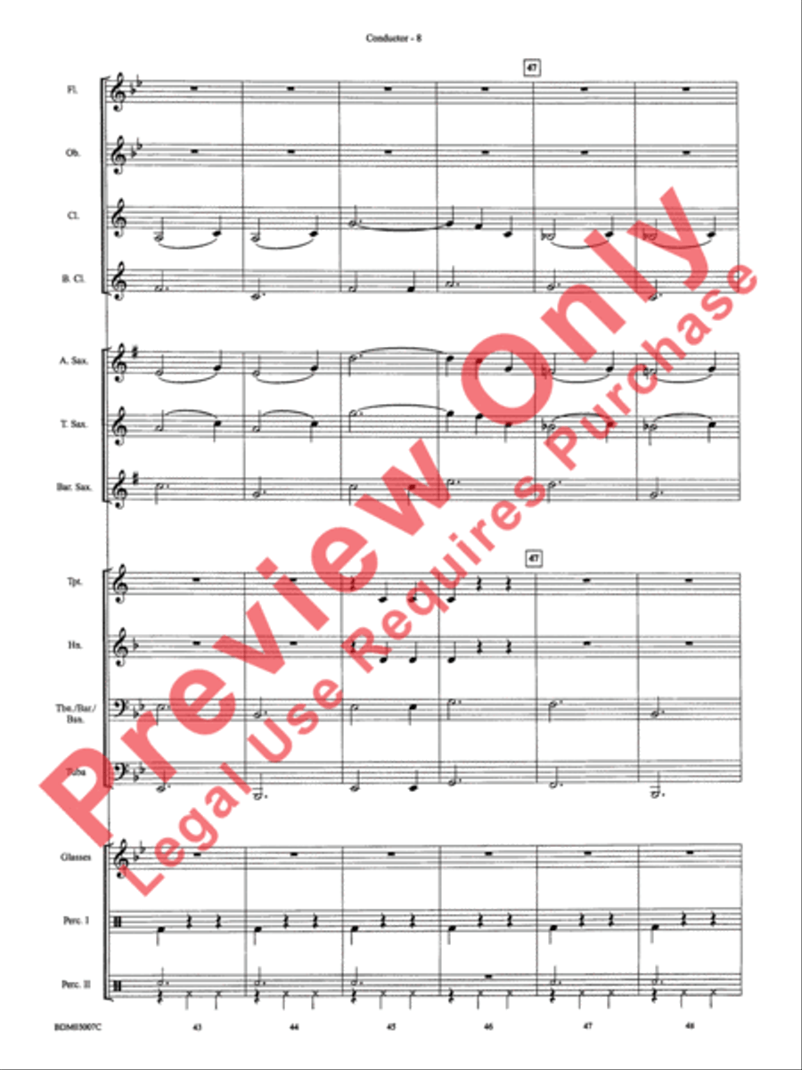 Waltz for Band and Water Glasses (with Apologies to Johann Strauss) Concert Band scores gallery preview page 11