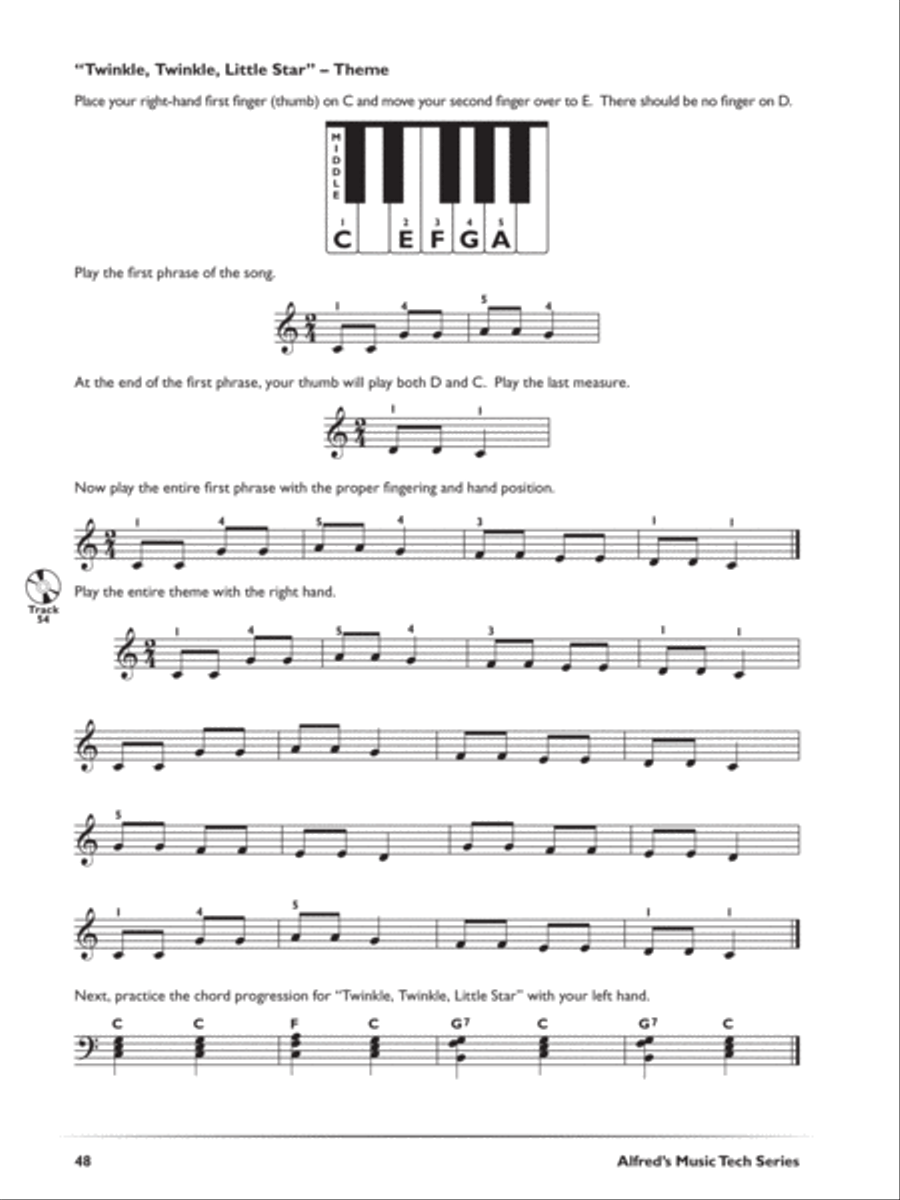 Alfred's MusicTech, Book 1 Piano scores gallery preview page 6