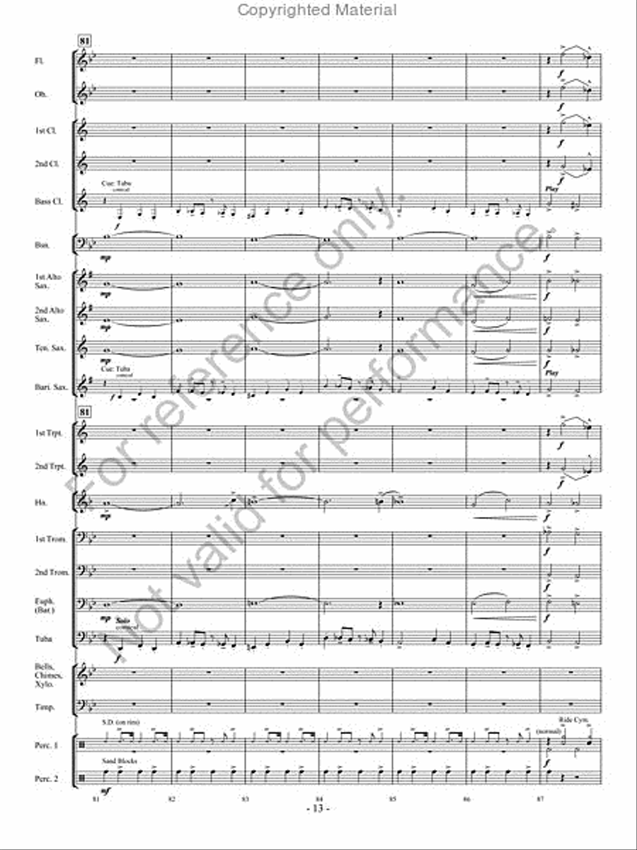 Curtain Call Curtain Call Concert Band scores gallery preview page 12