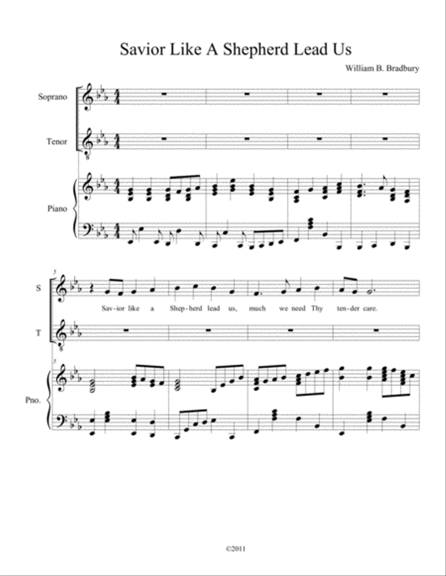 Savior, Like A Shepherd Lead Us SA scores gallery preview page 1