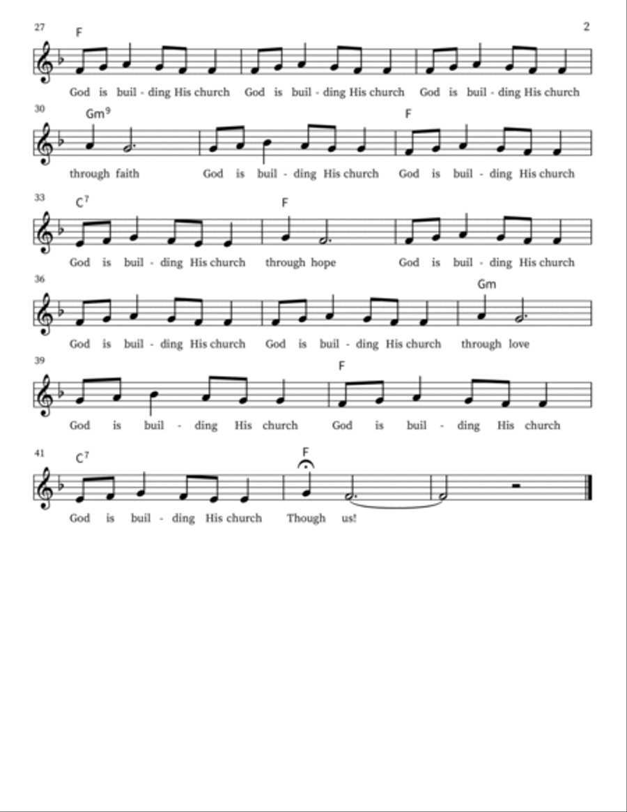 God Is Building His Church Trumpet scores gallery preview page 2