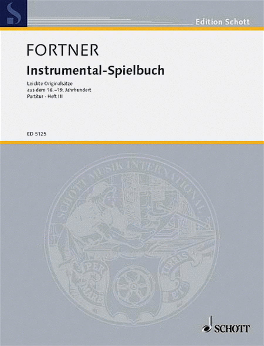 Instrumental Spielbuch 3 Score Basso Continuo scores gallery preview page 1