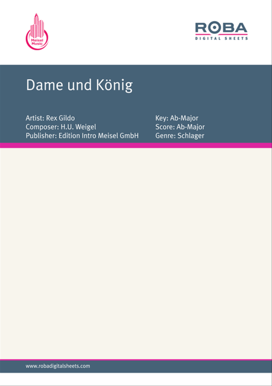Dame und Konig Piano, Vocal scores gallery preview page 1