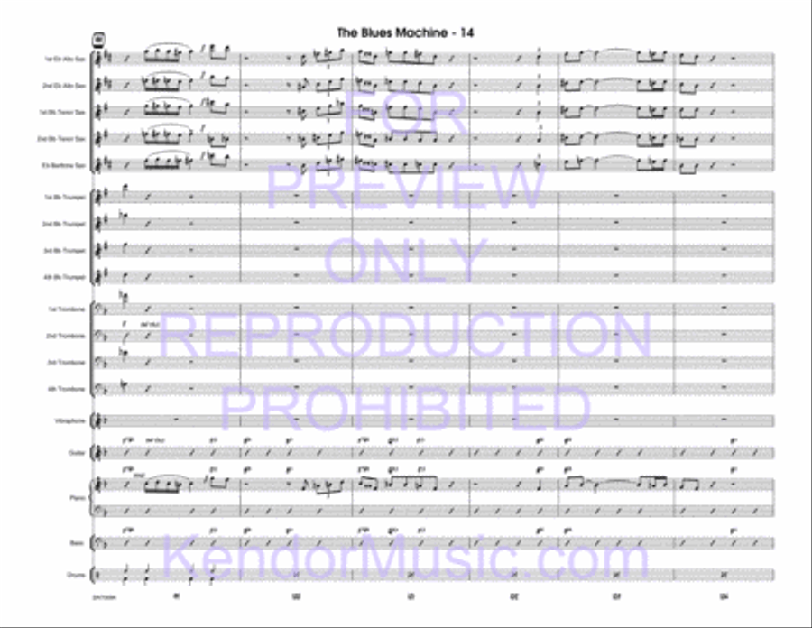 Blues Machine, The Blues Machine, The Jazz Ensemble scores gallery preview page 15