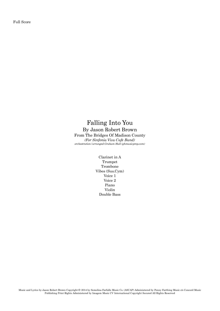 Falling Into You Falling Into You Large Ensemble scores gallery preview page 1