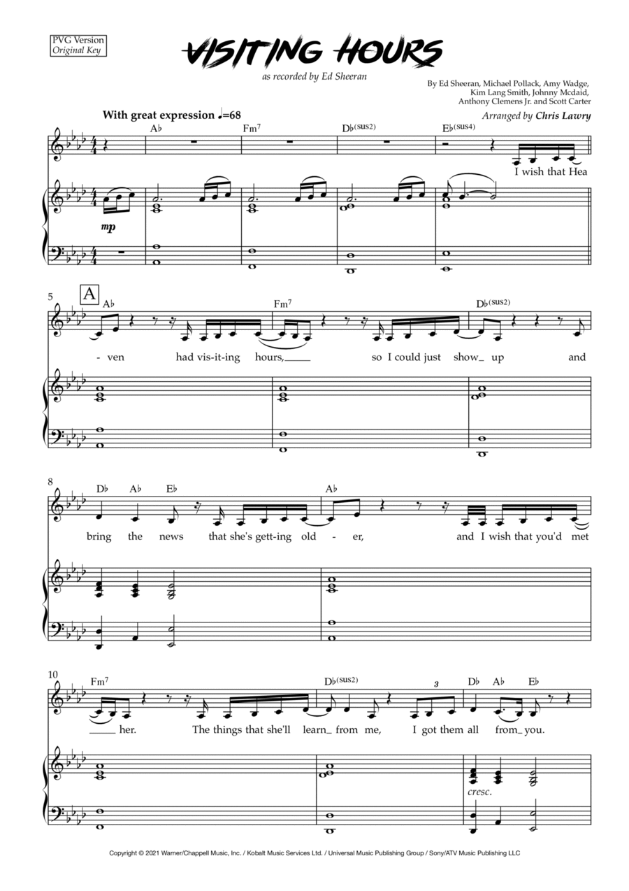 Visiting Hours Voice scores gallery preview page 1