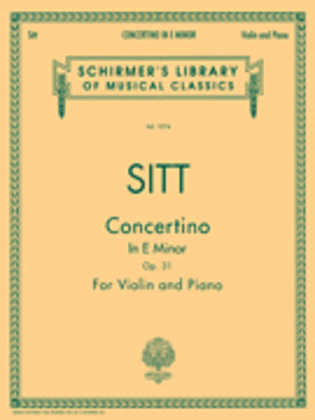 Book cover for Concertino in E Minor, Op. 31