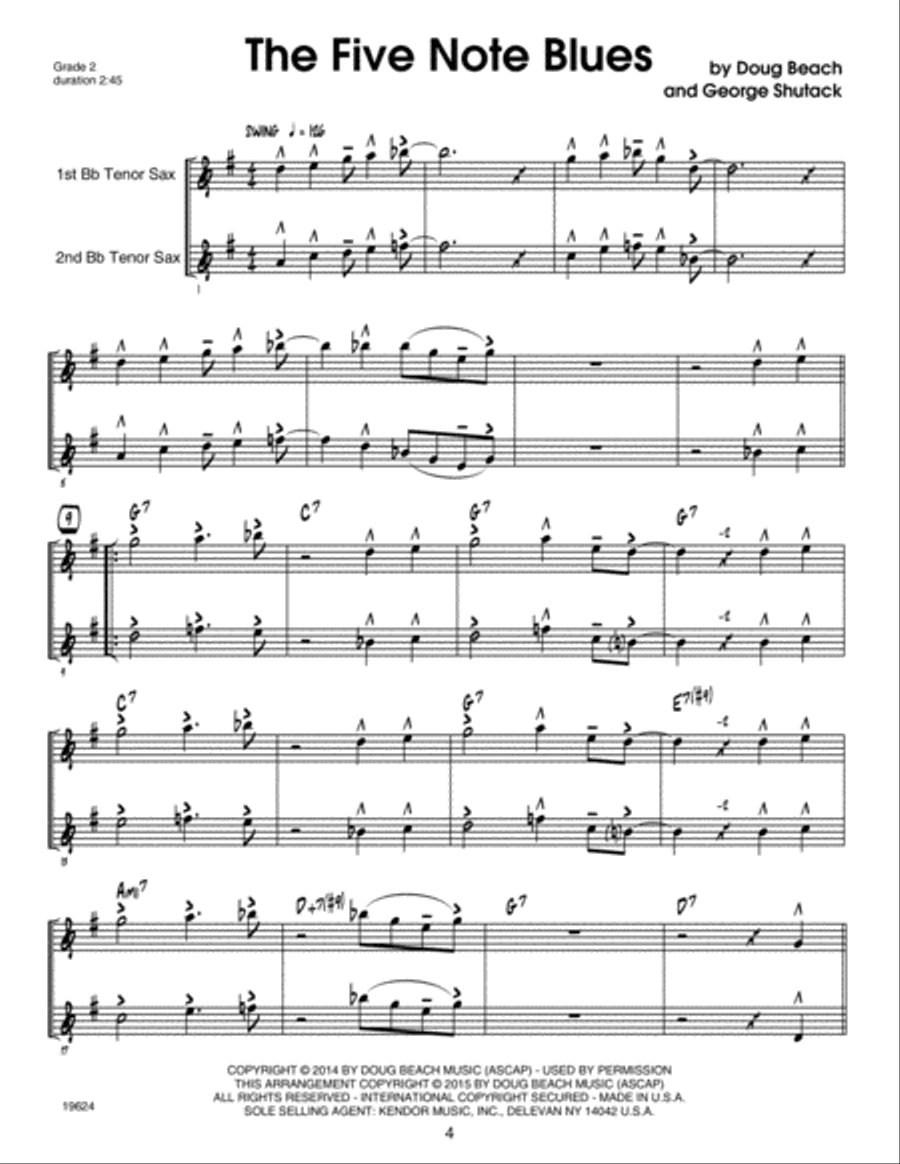 Power Of Two, The - Jazz Tenor Saxophone Duets With MP3s Woodwind Duet scores gallery preview page 3