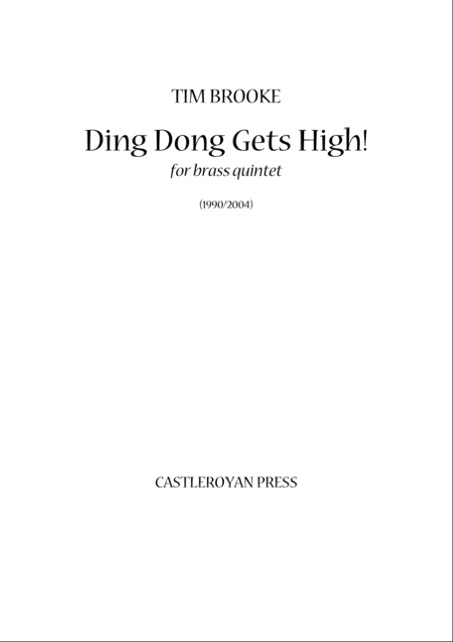 Ding Dong Gets High! - brass quintet (score)