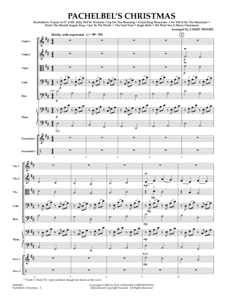 Pachelbel's Christmas - Full Score