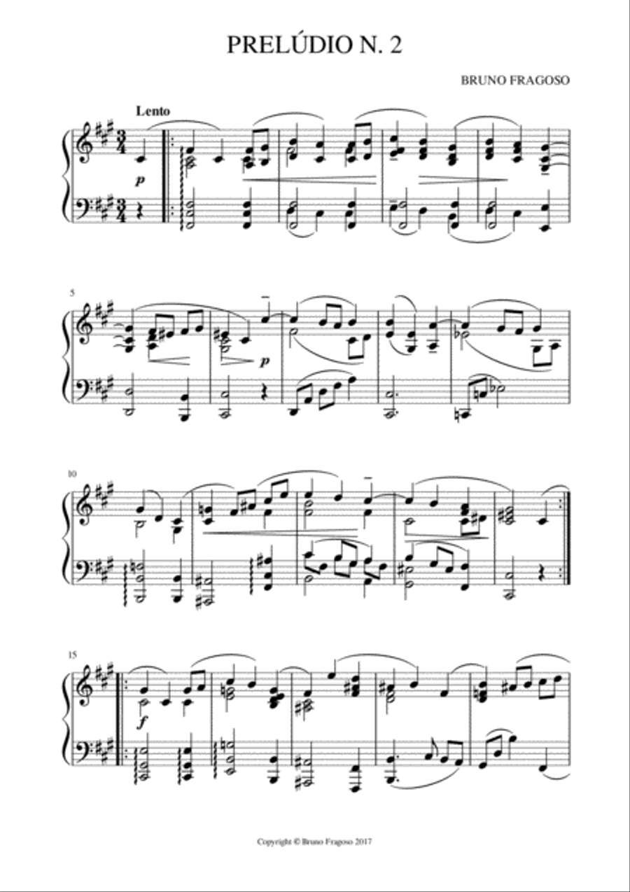 PRELÚDIO N. 2 PRELÚDIO N. 2 Piano Solo scores gallery preview page 1
