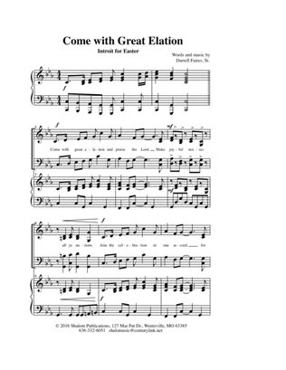 "Come With Great Elation" Choral Anthem SATB + trumpet, trombone, tuba
