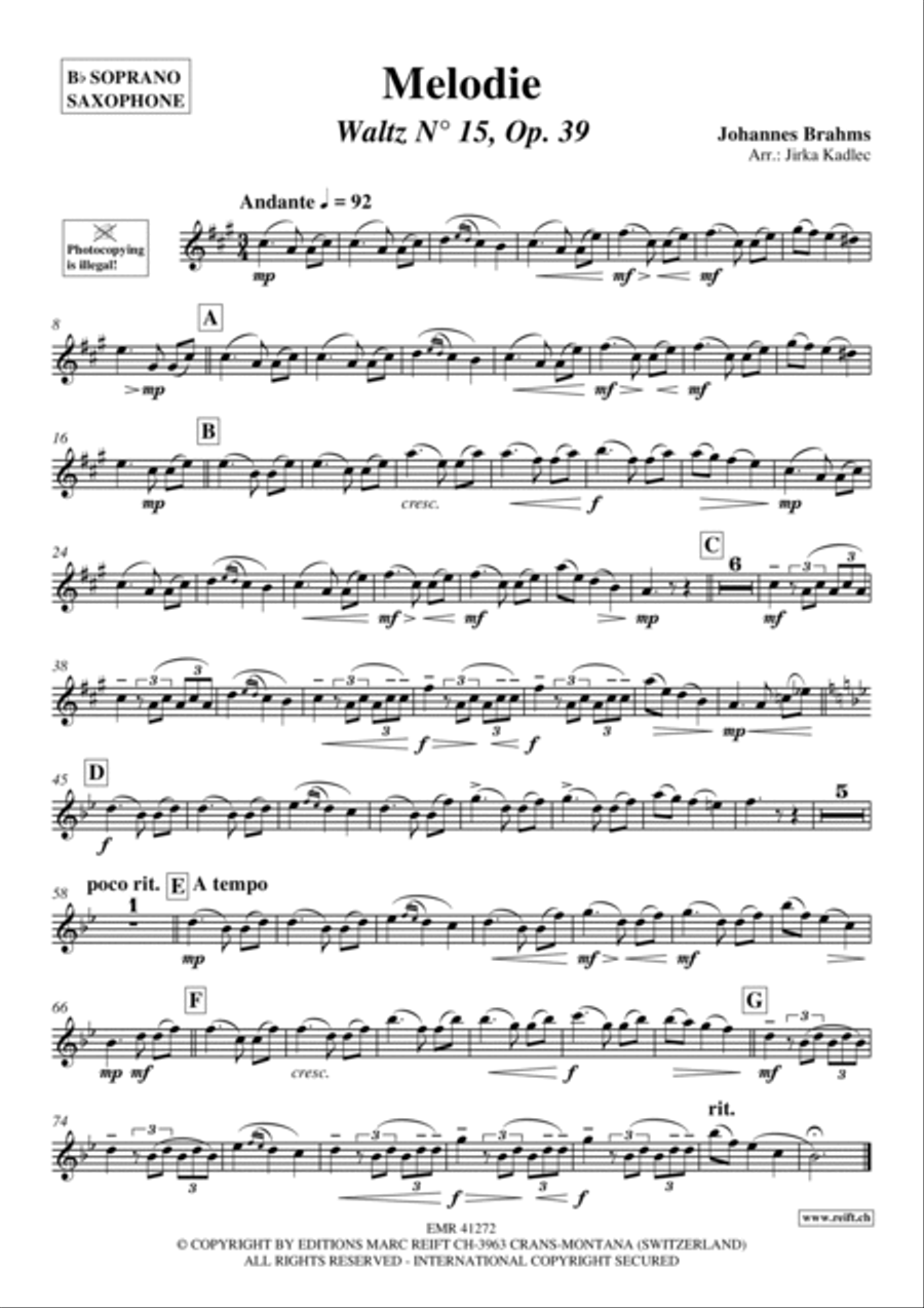 Melodie Melodie Soprano Saxophone scores gallery preview page 2