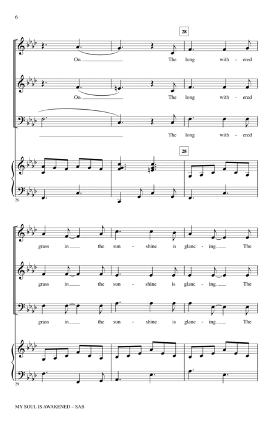 My Soul Is Awakened 3-Part scores gallery preview page 4