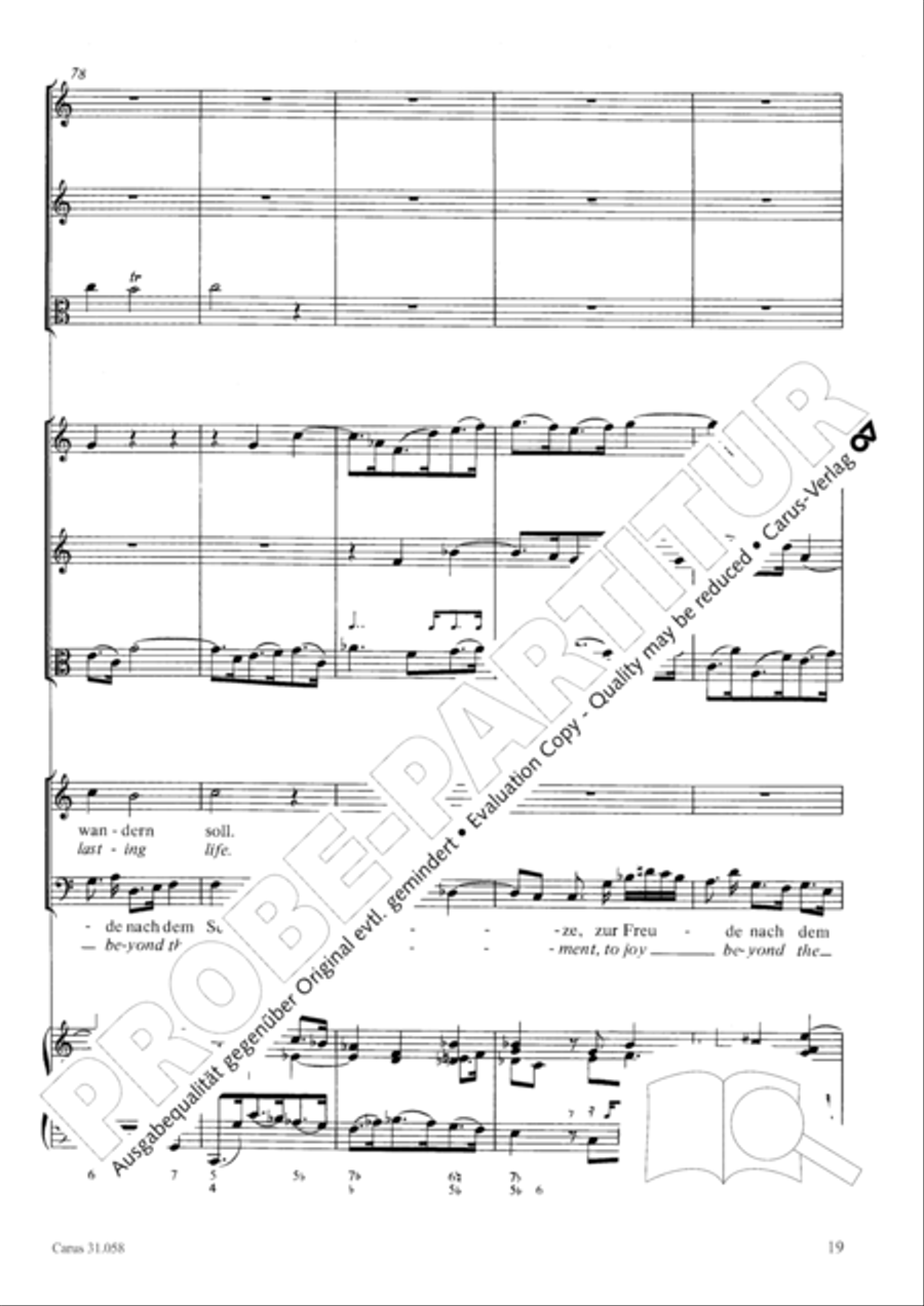 O God, what glut of care and pain (Ach Gott, wie manches Herzeleid) Orchestra scores gallery preview page 20