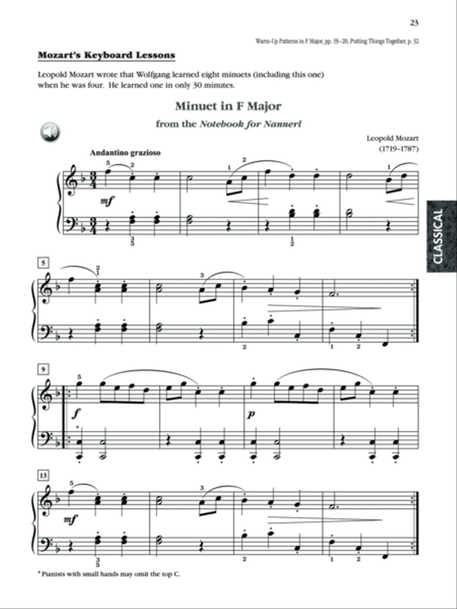 Exploring Piano Classics Repertoire Easy Piano scores gallery preview page 7