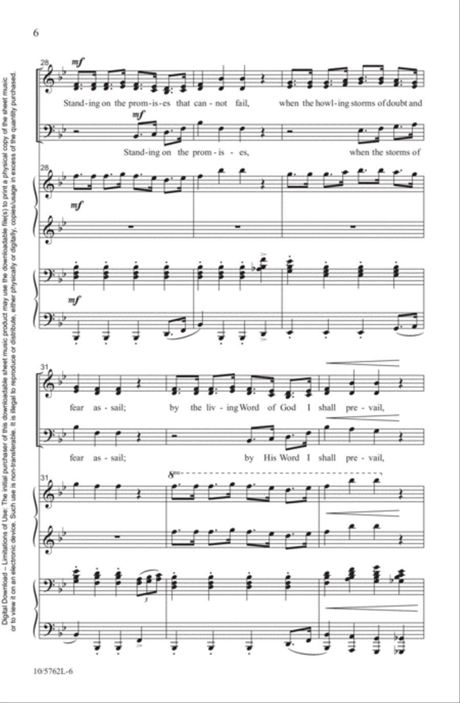 Standing on the Promises Standing on the Promises 4-Part scores gallery preview page 6