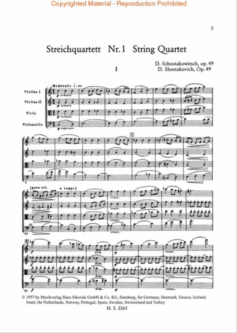 String Quartets, Nos. 1–4 (Op. 49, 68, 76, 83) String Quartet scores gallery preview page 2