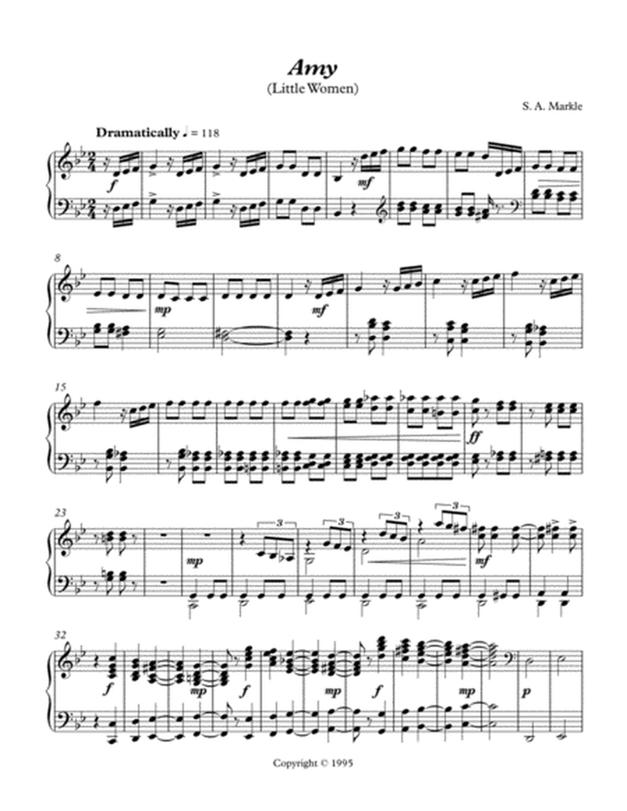 Amy (Little Women) for Piano solo image number null