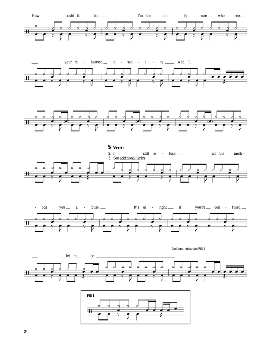 I'll Stick Around Drum Set scores gallery preview page 2