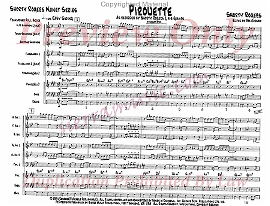 Pirouette Jazz Ensemble scores gallery preview page 2