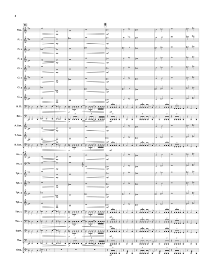 Purgatory, One-Act Opera for Wind Ensemble and Voices Concert Band scores gallery preview page 2