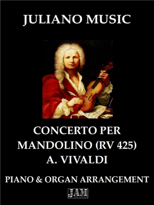 Book cover for CONCERTO PER MANDOLINO (RV 425) - A. VIVALDI ( PIANO & ORGAN ARRANGEMENT)