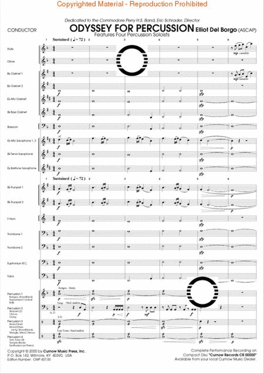 Odyssey for Percussion Odyssey for Percussion Concert Band scores gallery preview page 2