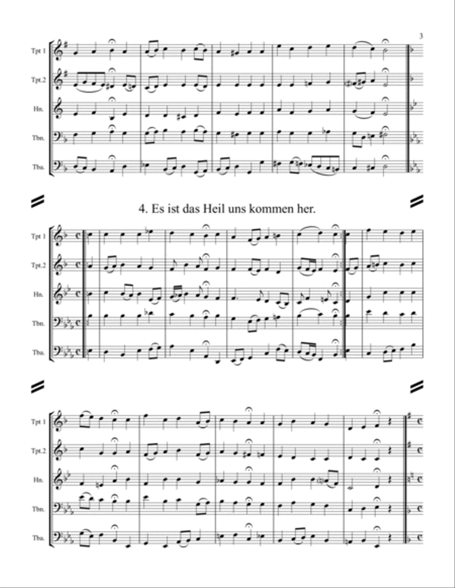 Bach Four-Part Chorales - 35 in Set (for Brass Quintet) image number null