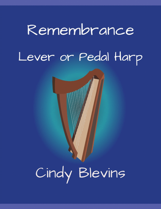 Book cover for Remembrance, original solo for Lever or Pedal Harp