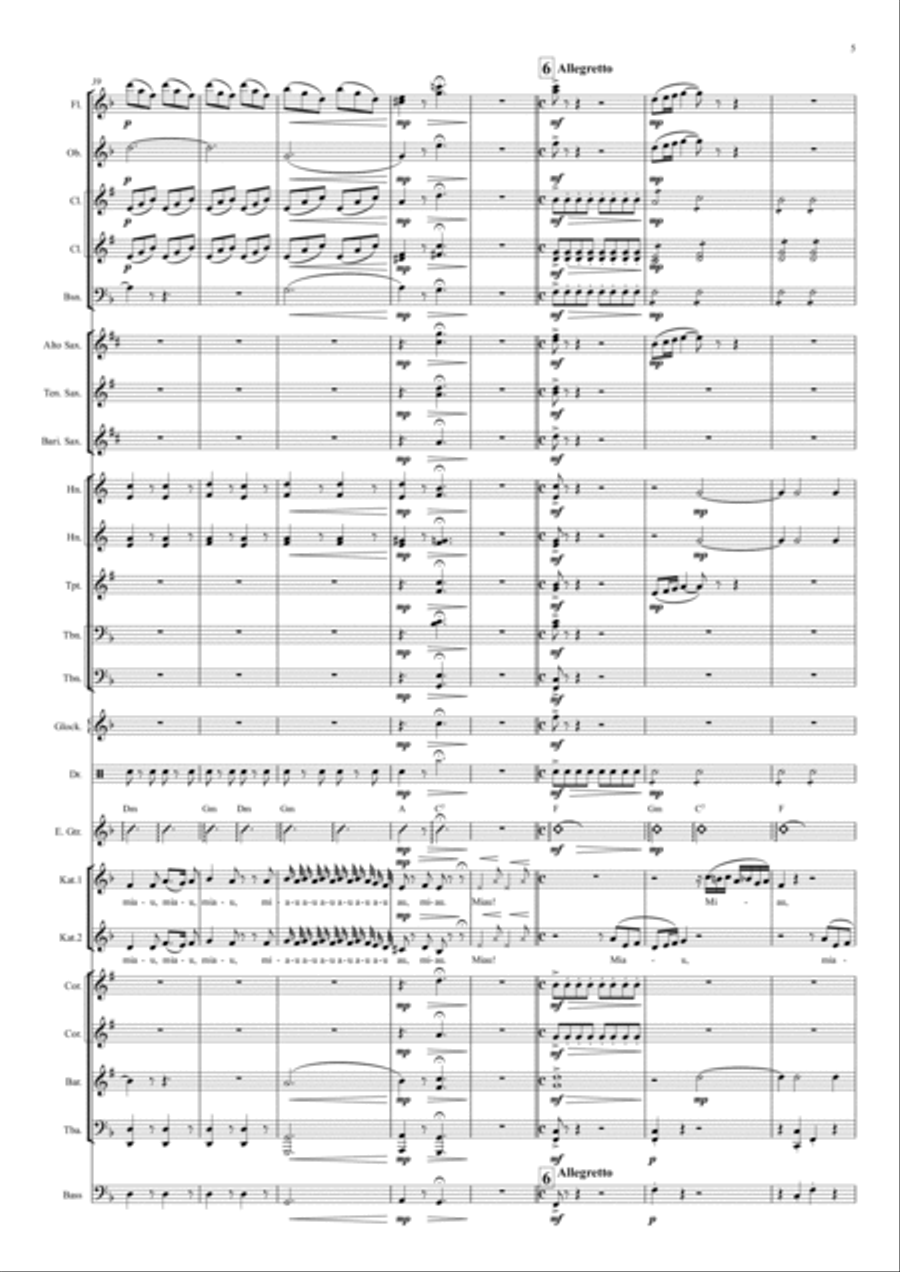 Duetto buffo di due gatti - Katzenduett Marching Band scores gallery preview page 6