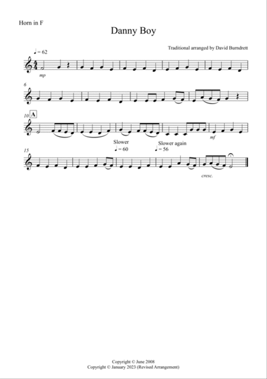Danny Boy for Brass Quintet Brass Quintet scores gallery preview page 5