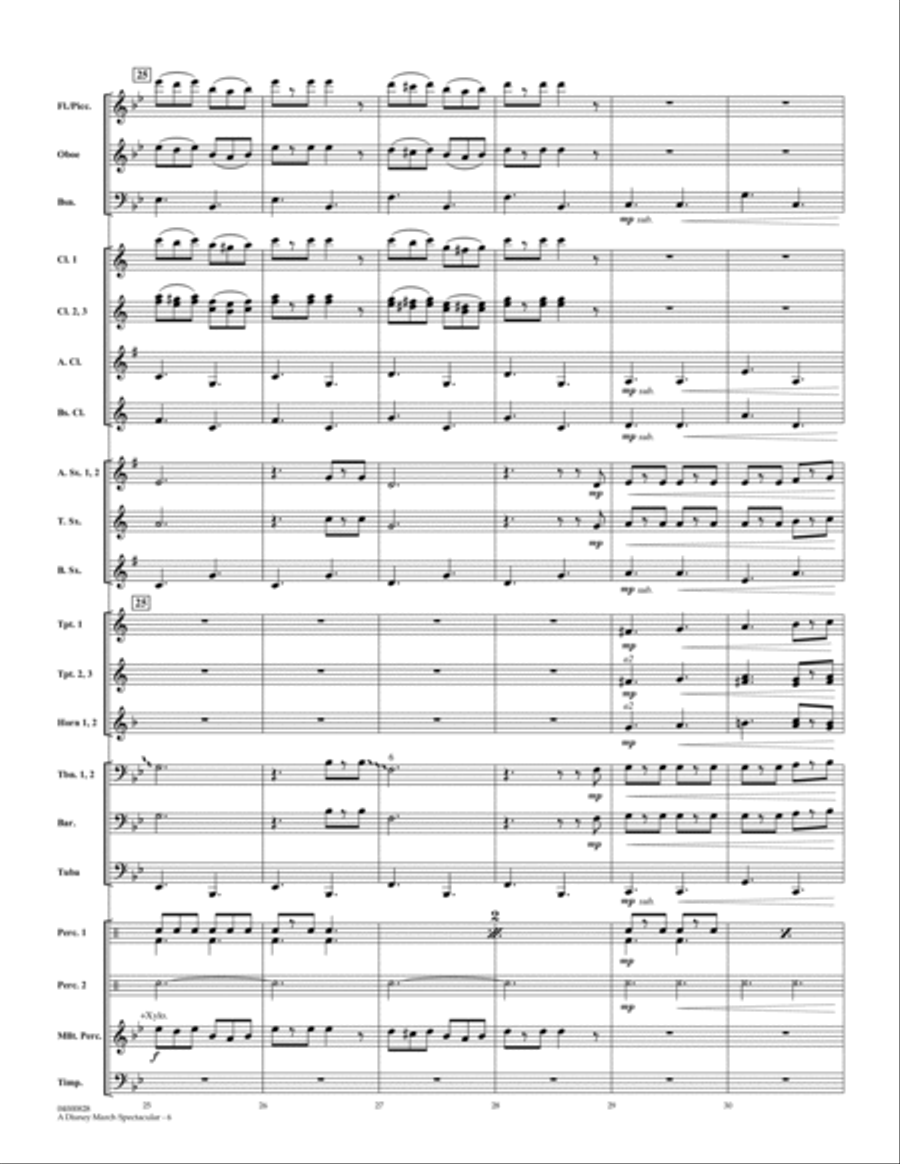A Disney March Spectacular - Full Score Concert Band scores gallery preview page 6