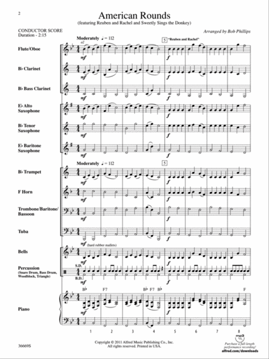 American Rounds Concert Band scores gallery preview page 2
