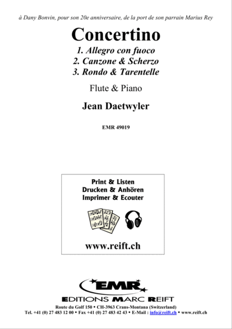 Concertino Flute Solo scores gallery preview page 1