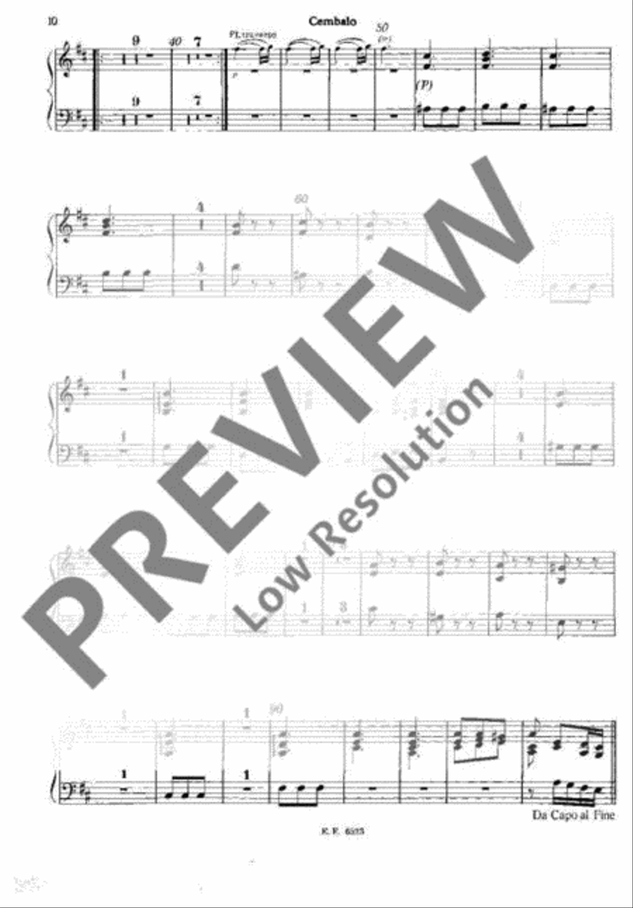 Concerto D major Harpsichord scores gallery preview page 10