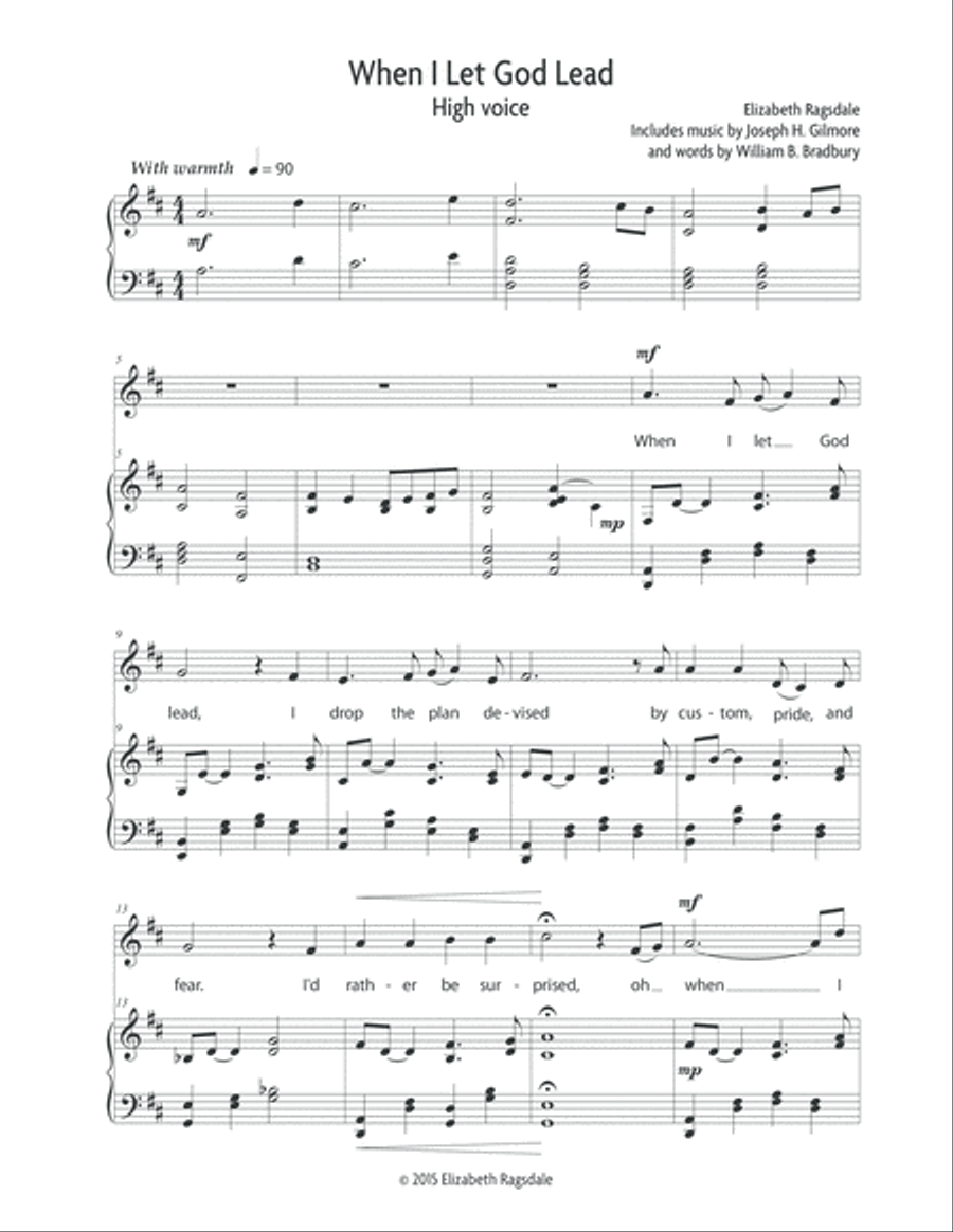 When I Let God Lead (High Voice) High Voice scores gallery preview page 2
