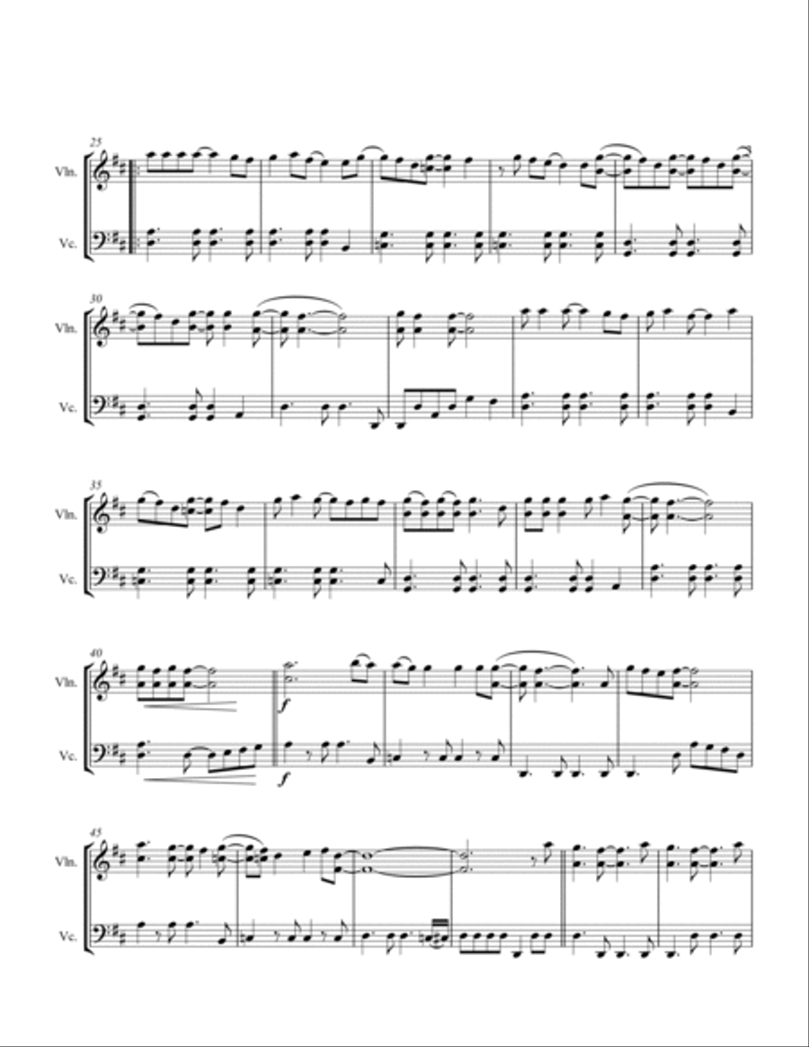 Sweet Child O' Mine String Duet scores gallery preview page 5